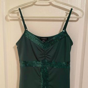 Small, sequined green Le Chateau camisole (circa 2007)